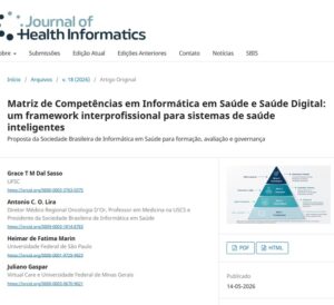 Artigo publicado no JHI apresenta Matriz de Competências em Informática em Saúde e Saúde Digital